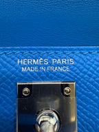 Hermès Mini Kelly Bleu Hydra Epsom Palladium Hardware