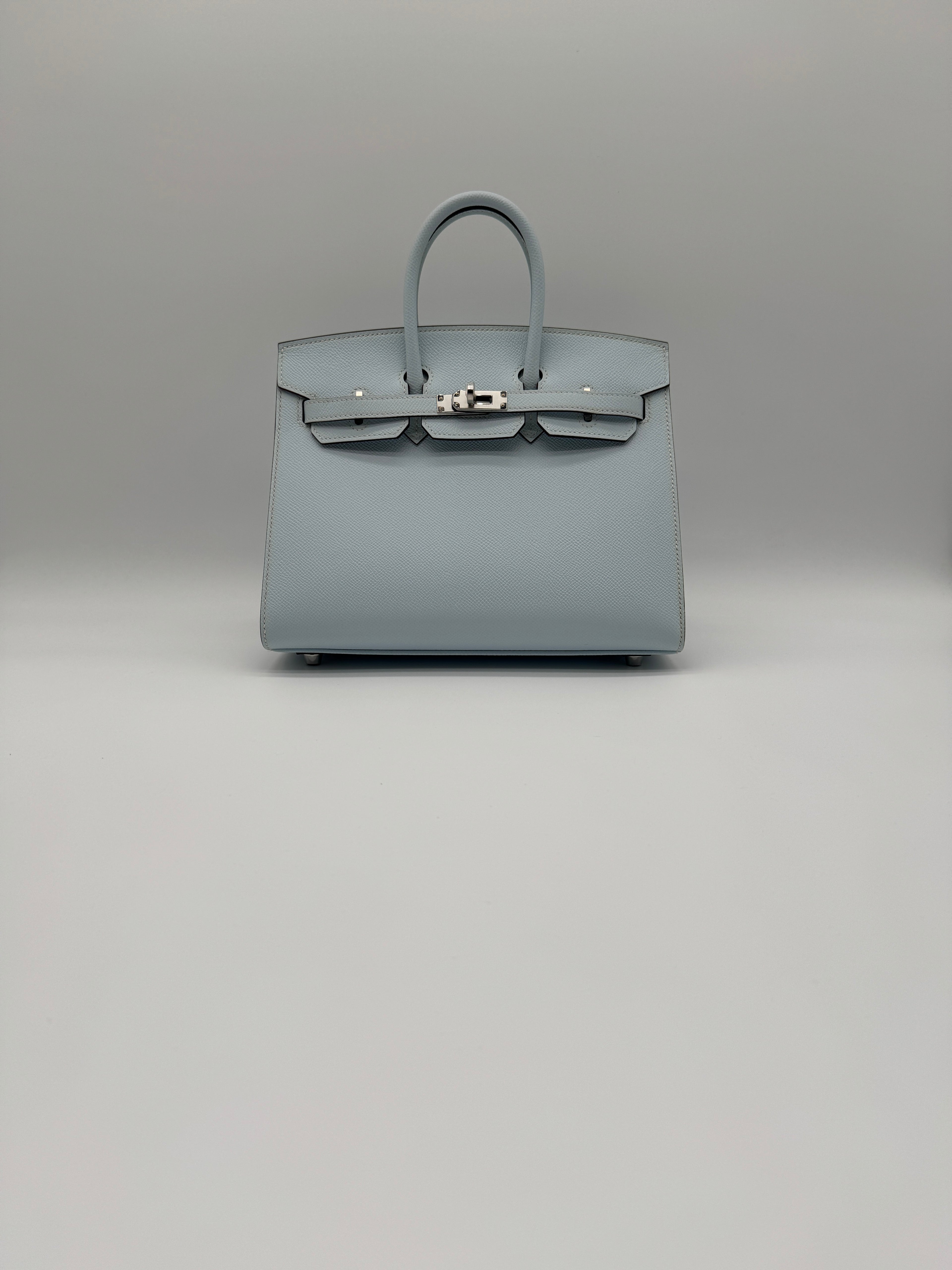 Hermès B25 Blue Brume Epsom Palladium Hardware