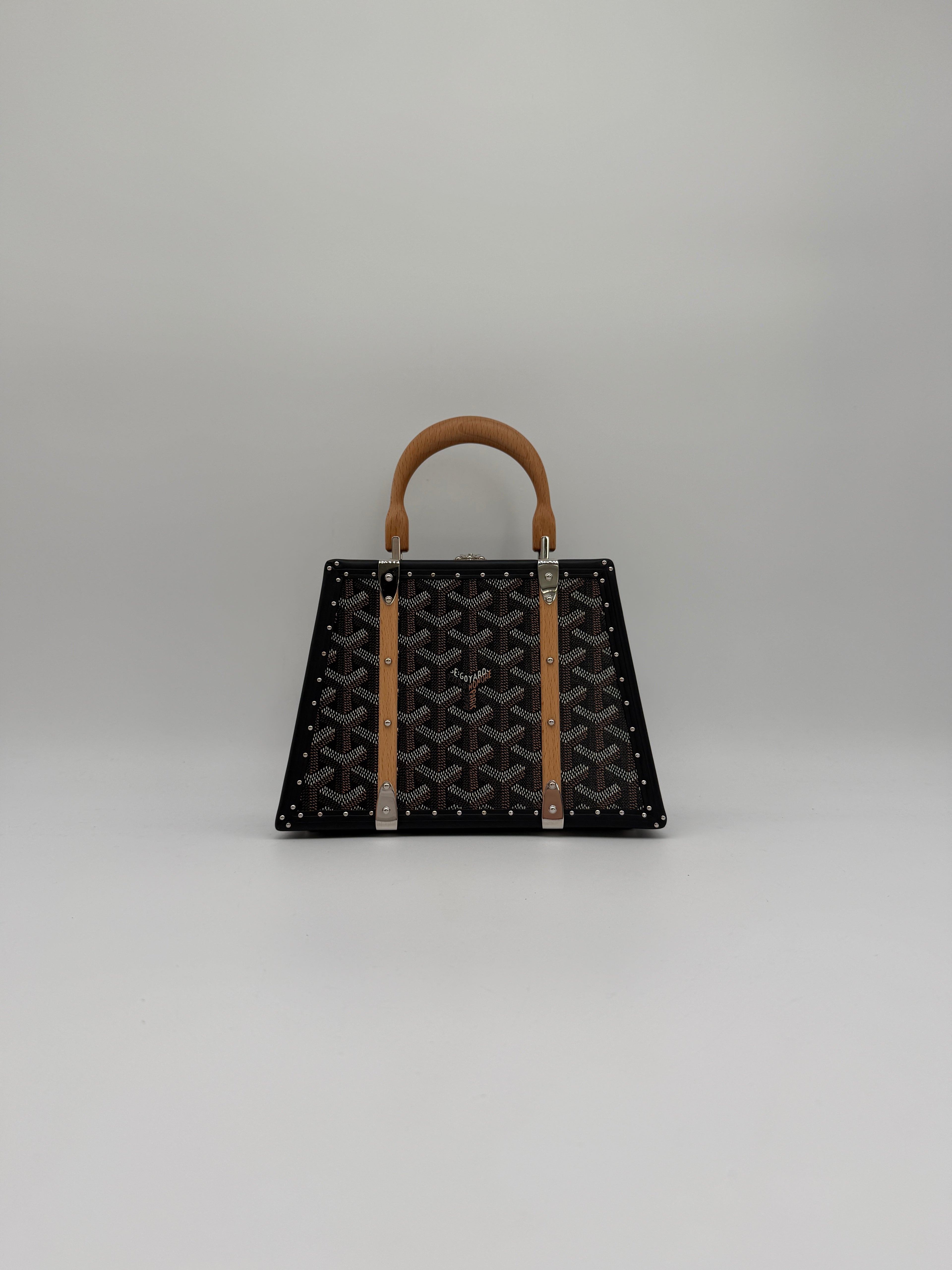 Goyard Saïgon Mini Trunk Bag Black Palladium Hardware
