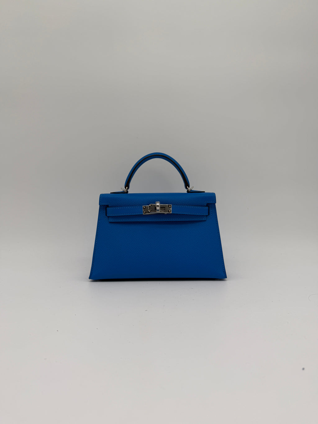 Hermès Mini Kelly Bleu Hydra Epsom Palladium Hardware