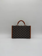 Goyard Grand Hôtel Trunk Bag Black & Tan Gold Hardware