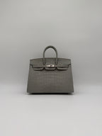 Hermès Birkin 25 Gris Perle Matt Alligator Palladium Hardware