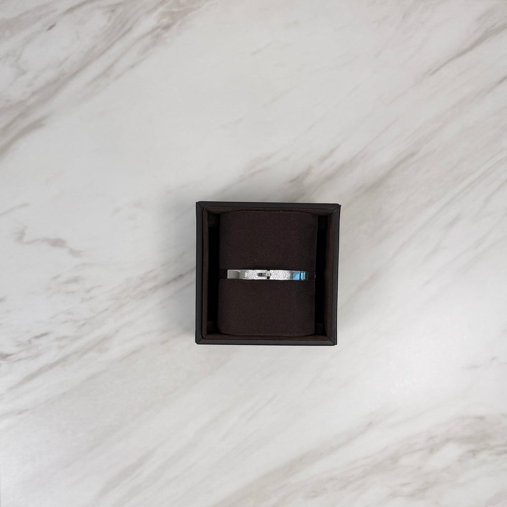 Hermès Kelly Bracelet Semi 61 diamonds 0.36ct PM