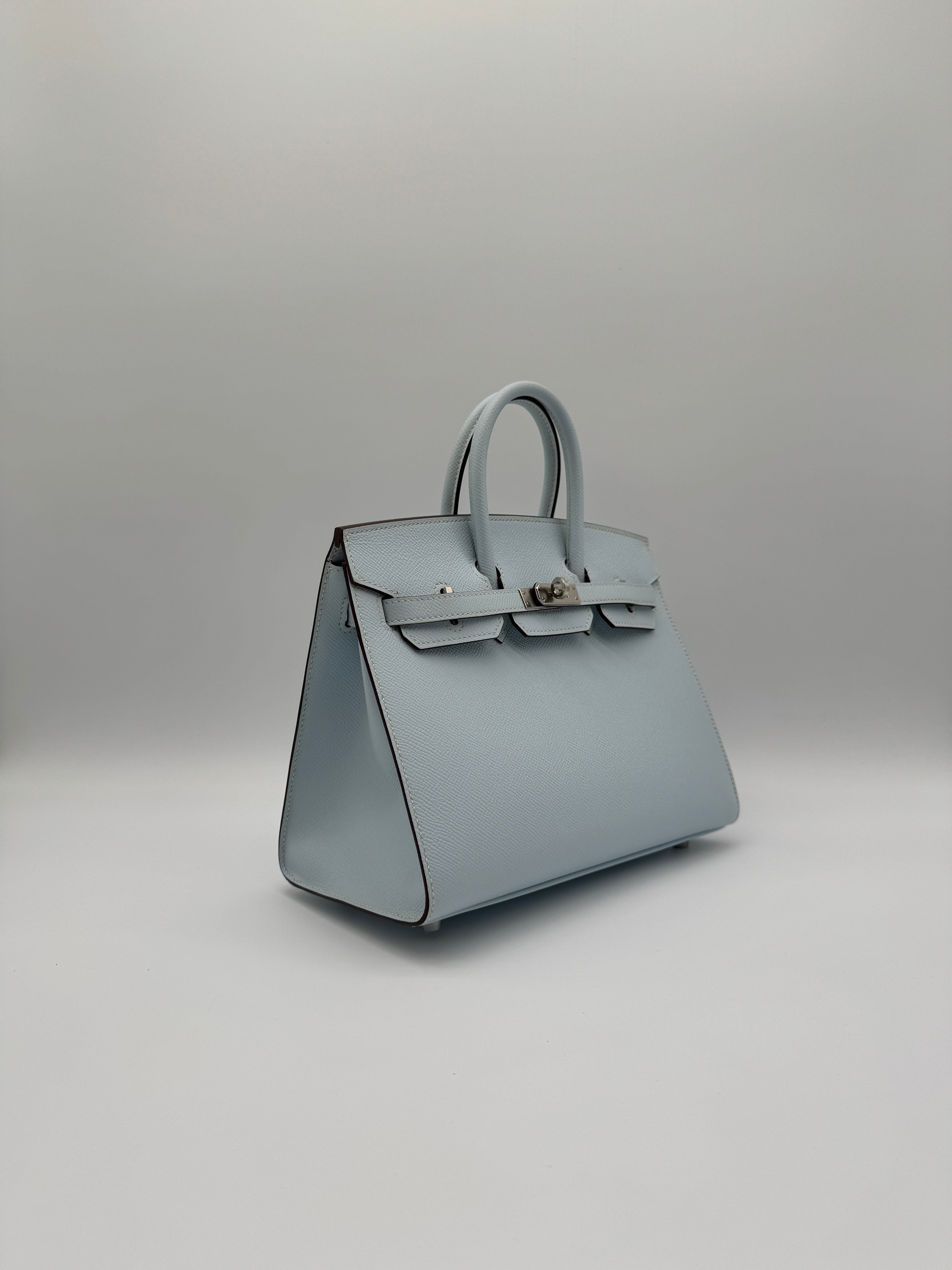Hermès B25 Blue Brume Epsom Palladium Hardware