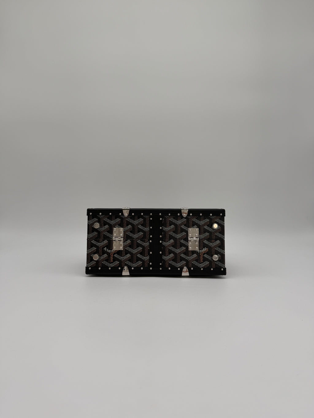 Goyard Saïgon Mini Trunk Bag Black Palladium Hardware