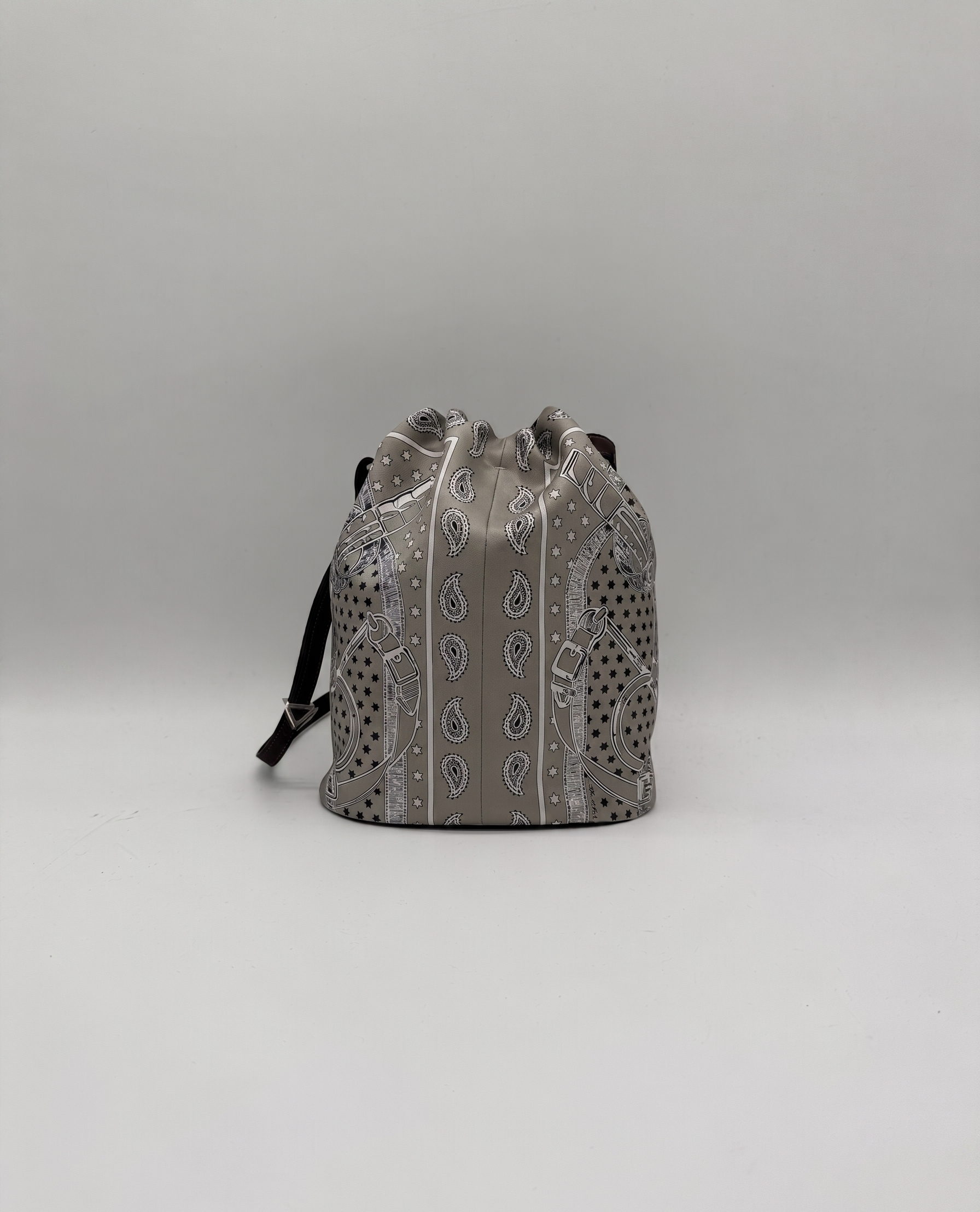 Hermès Lassoie Hermès bag Silk - Swift Gris Perle - Moka Palladium Hardware
