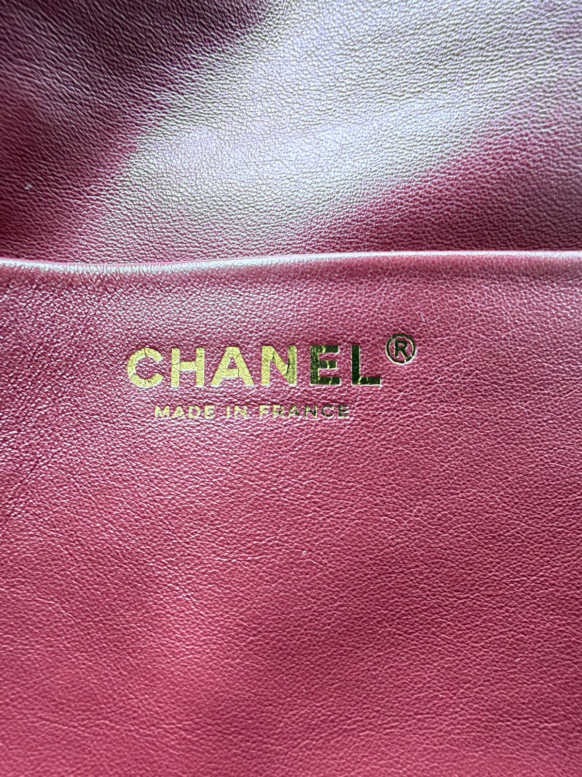 Chanel Maxi Flap Bag 38.5 Black Grained Calfskin Gold-Tone Metal