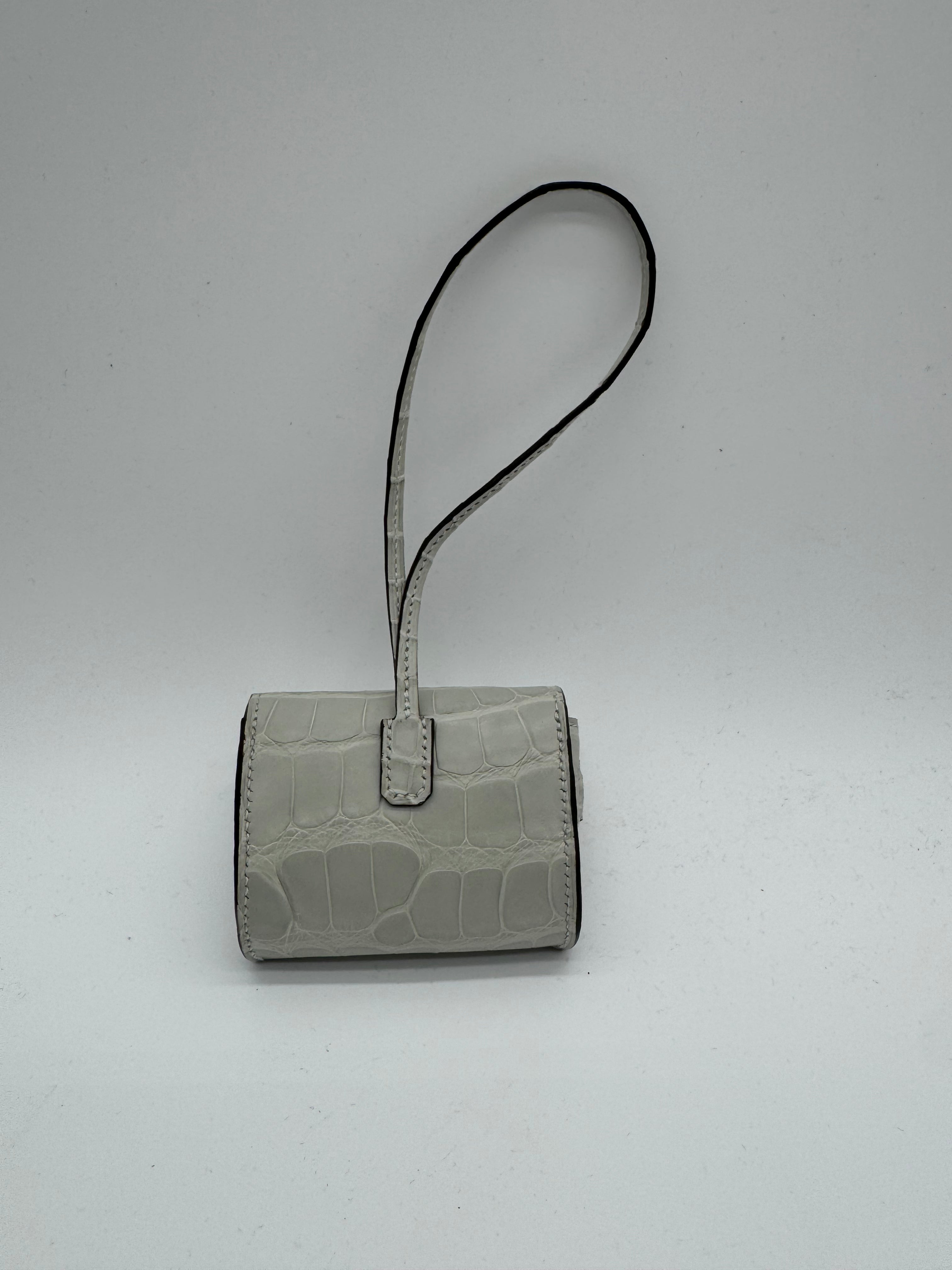 Hermès Kellyfestival charm Alligator Missi Mat Palladium Hardware