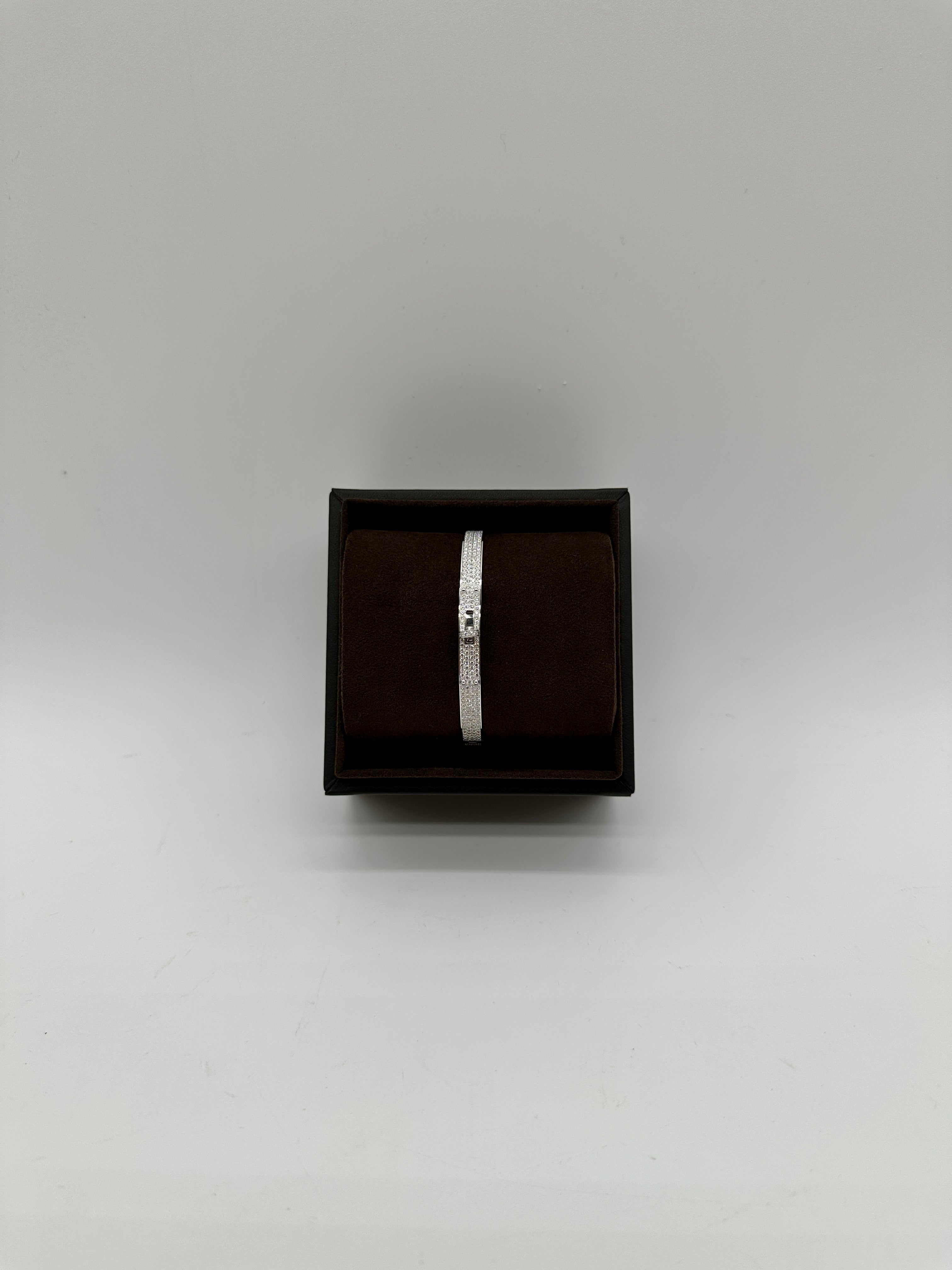 Hermès Kelly Bracelet Full Pavé White Gold