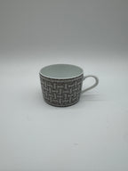 Hermès Mosaique au 24 platinum tea cup and saucer (set of 2)