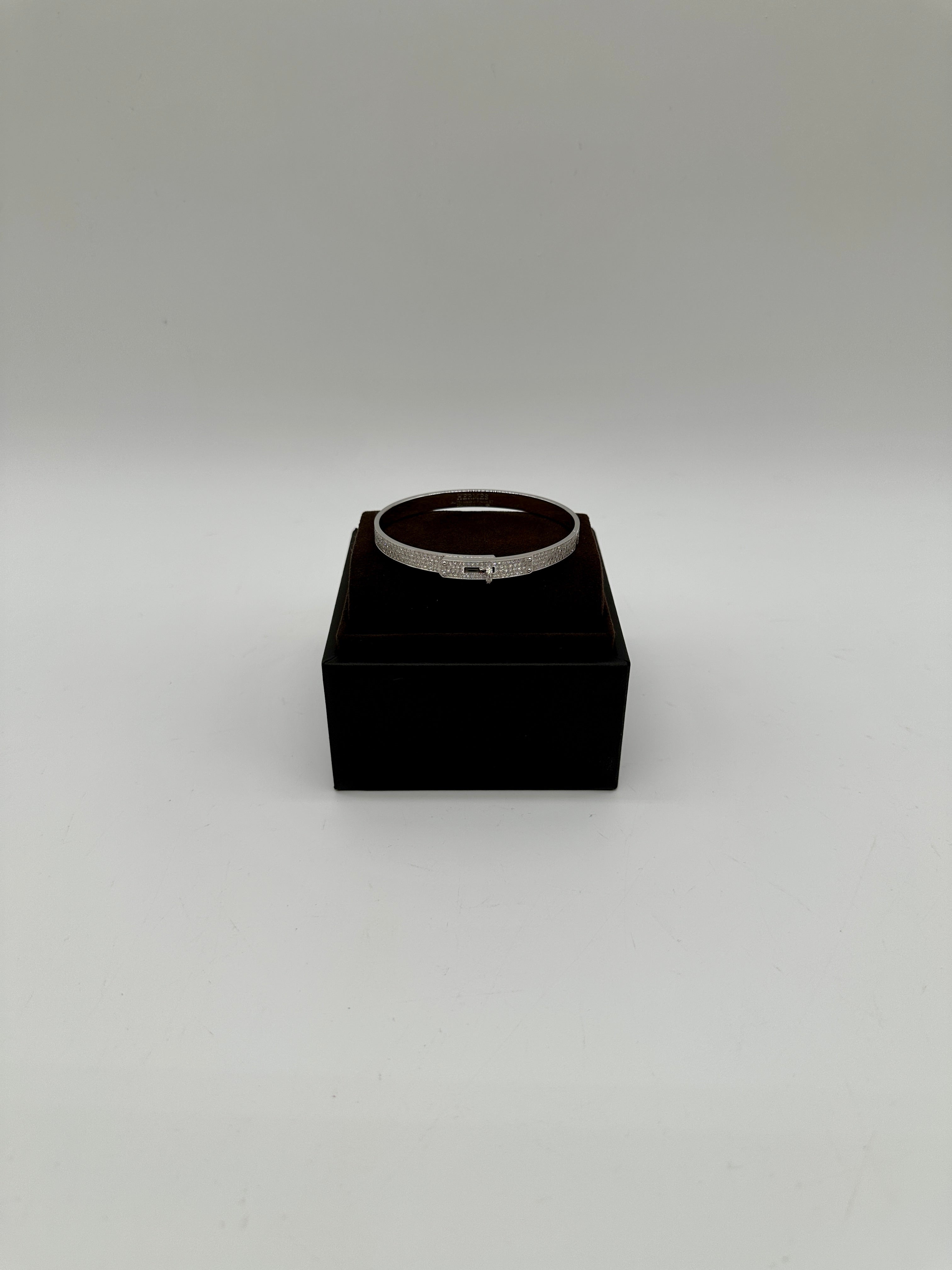 Hermès Kelly Bracelet Full Pavé White Gold
