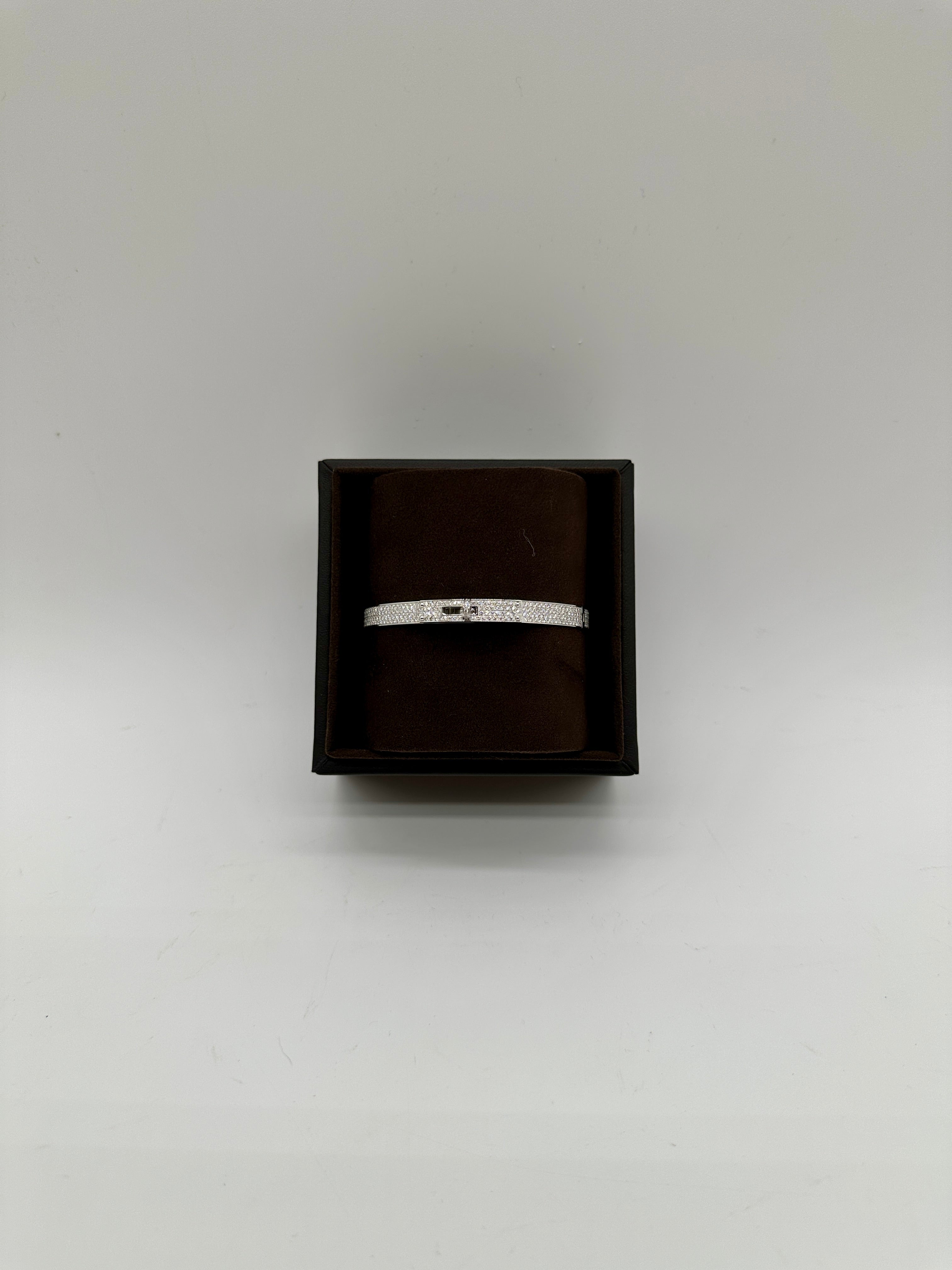 Hermès Kelly Bracelet Full Pavé White Gold