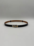 Hermès Kelly Splas'H 18 Belt Black Box Leather Palladium Hardware