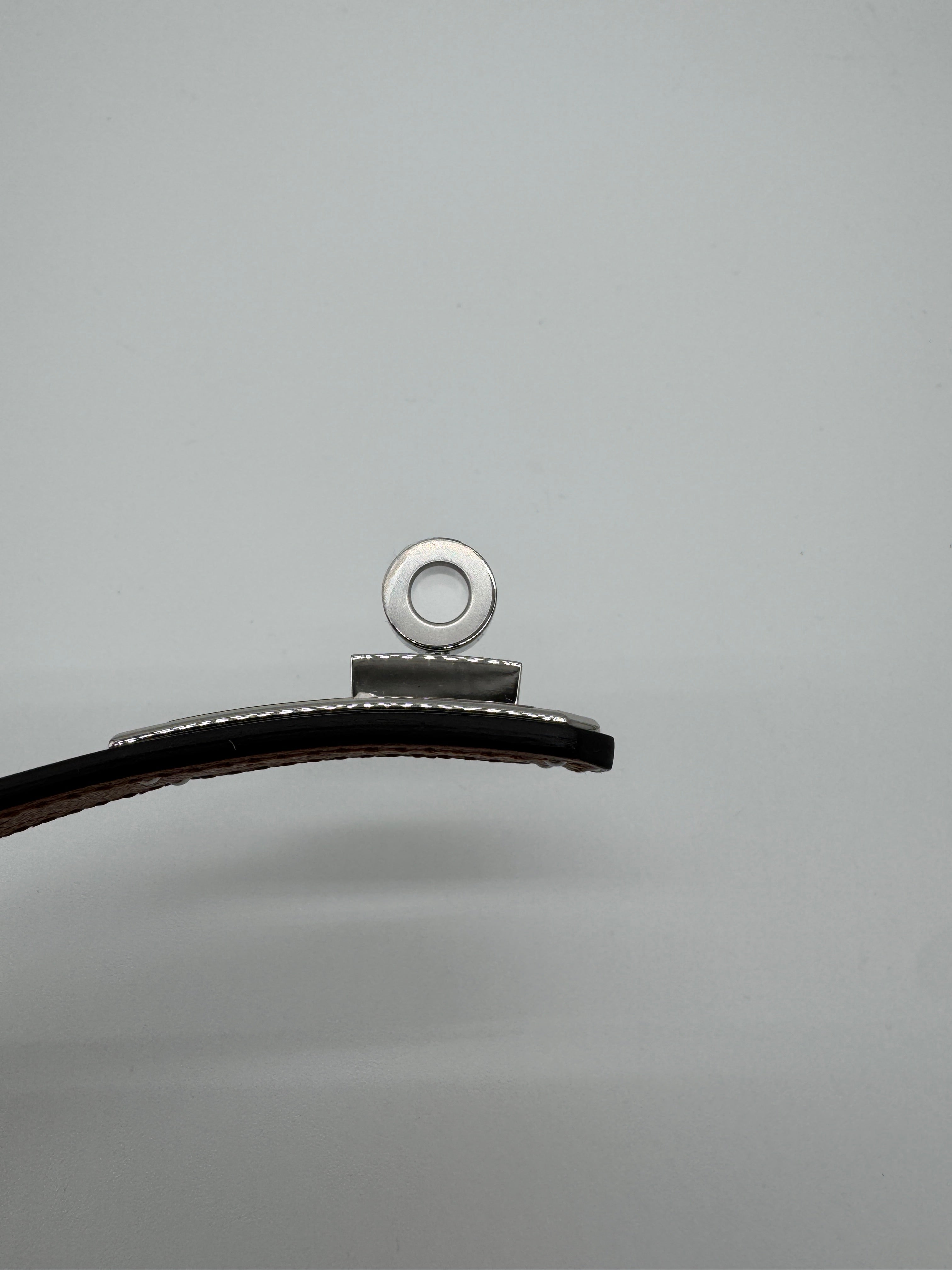 Hermès Kelly Splas'H 18 Belt Black Box Leather Palladium Hardware
