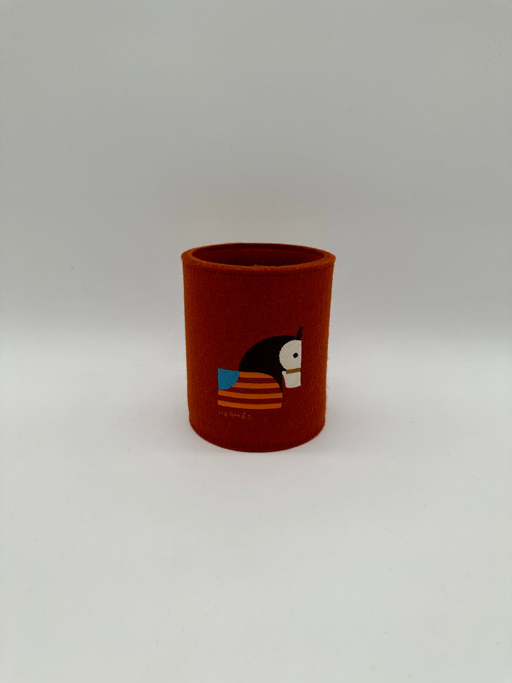 Hermès Animaux Blocks Pencil Holder Red