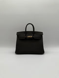 Hermès Birkin 25 Bai Brun Togo Permabrass Hardware