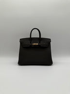 Hermès Birkin 25 Bai Brun Togo Permabrass Hardware