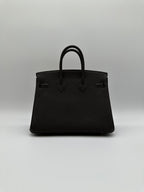 Hermès Birkin 25 Bai Brun Togo Permabrass Hardware