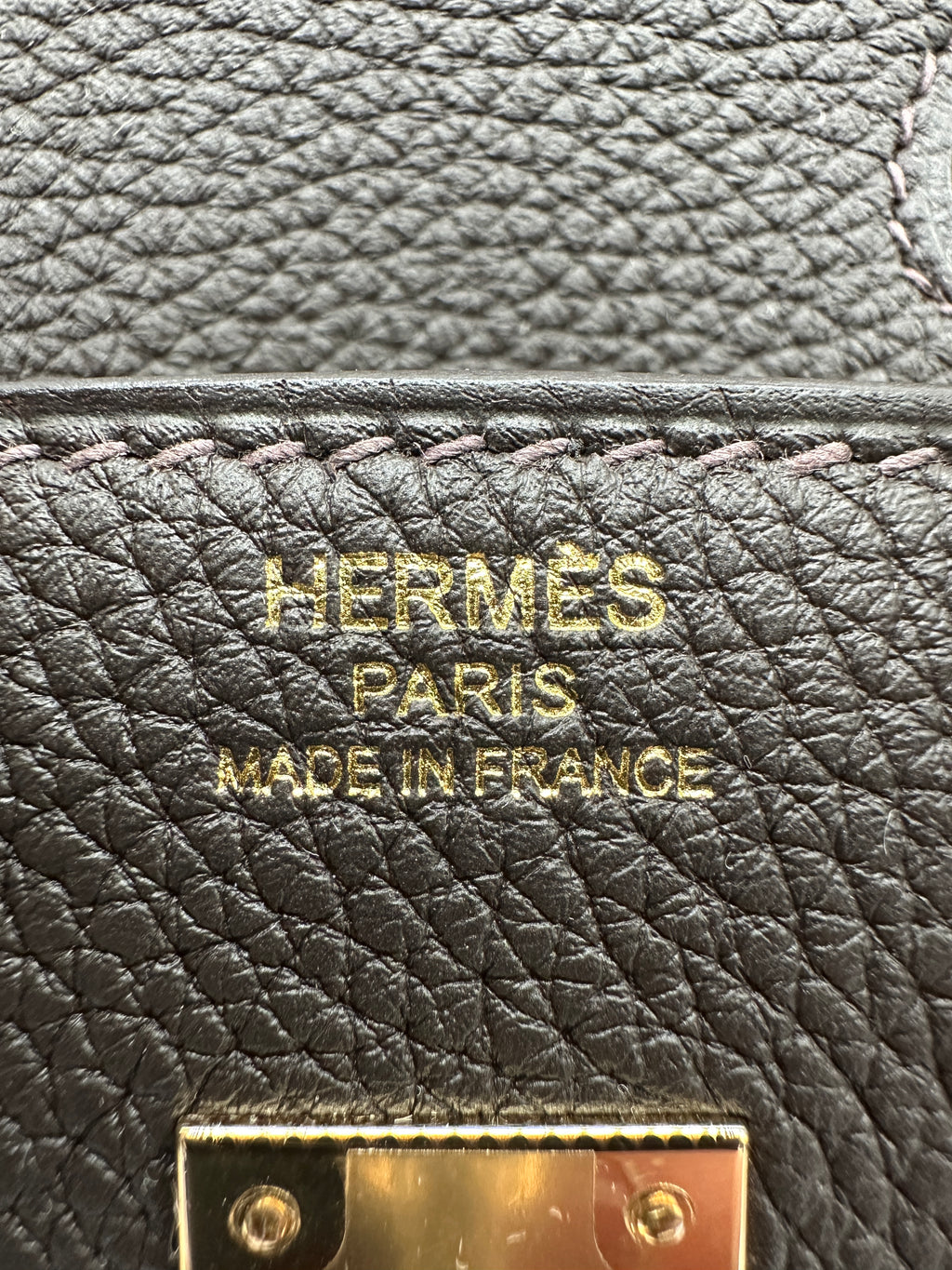 Hermès Birkin 25 Bai Brun Togo Permabrass Hardware