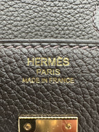 Hermès Birkin 25 Bai Brun Togo Permabrass Hardware