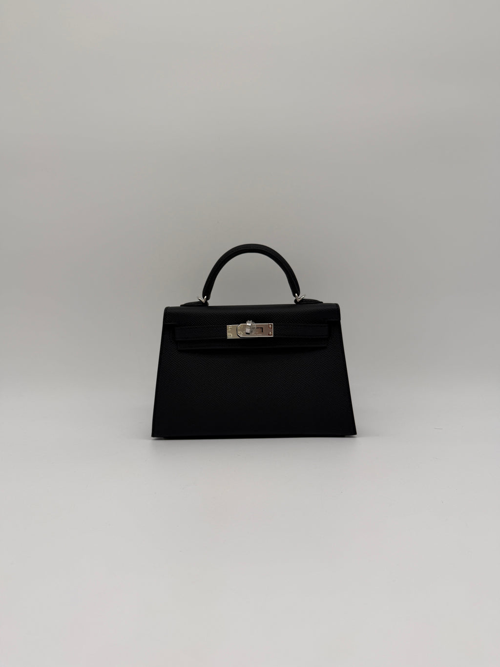 Hermès Mini Kelly Black/ Gold Epsom Palladium Hardware