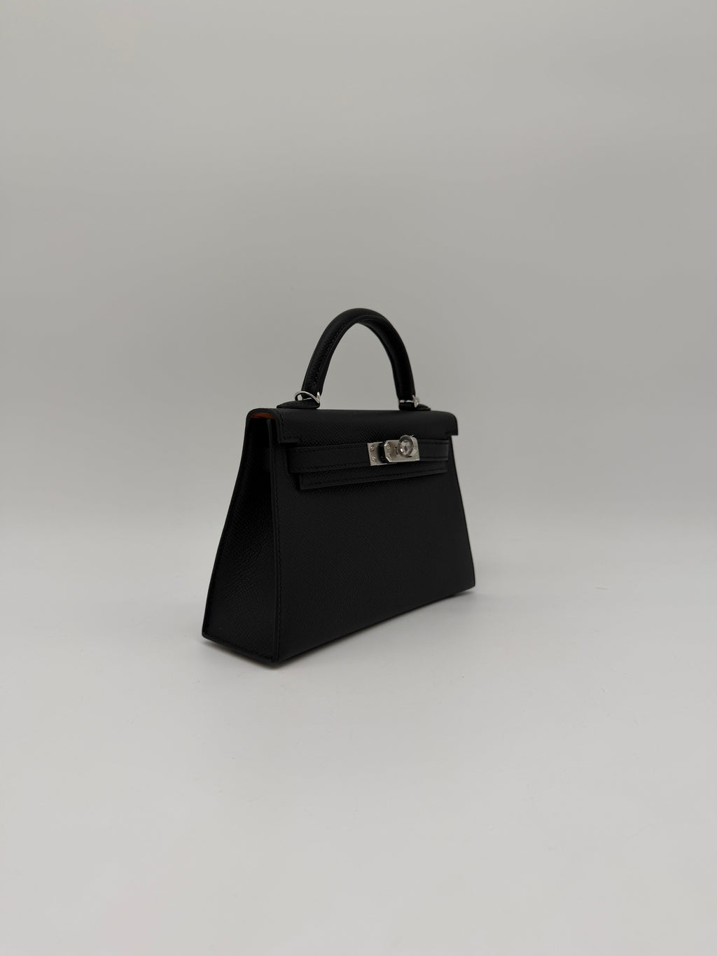 Hermès Mini Kelly Black/ Gold Epsom Palladium Hardware