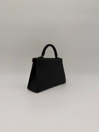Hermès Mini Kelly Black/ Gold Epsom Palladium Hardware