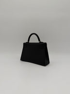 Hermès Mini Kelly Black/ Gold Epsom Palladium Hardware