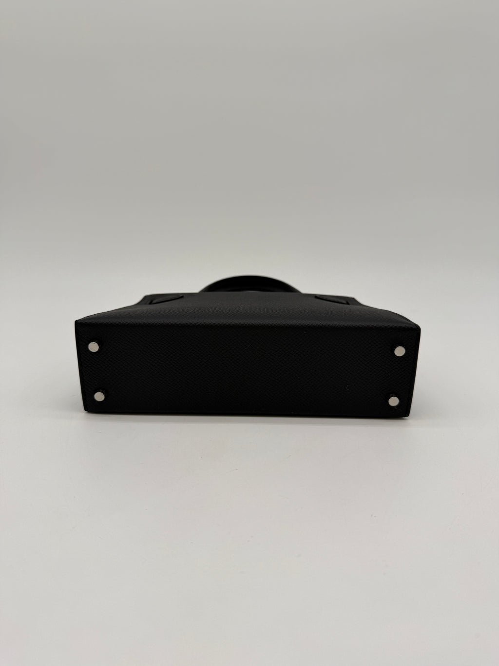 Hermès Mini Kelly Black/ Gold Epsom Palladium Hardware