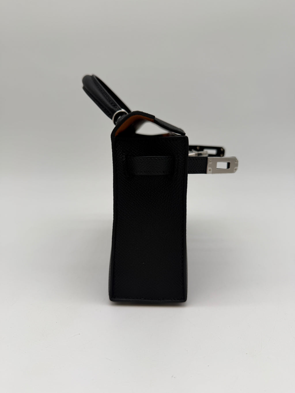 Hermès Mini Kelly Black/ Gold Epsom Palladium Hardware