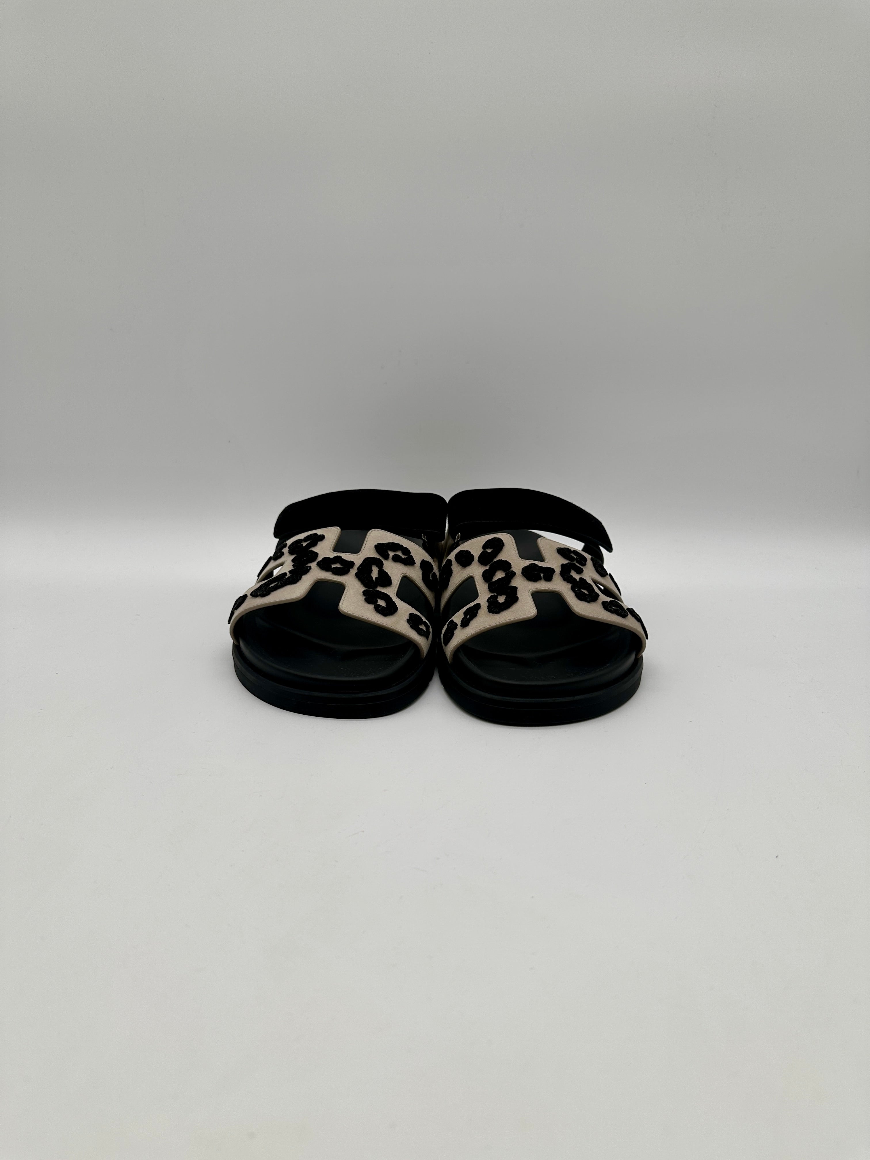 Hermès Chypre Sandal Beige Esquisse/Noir