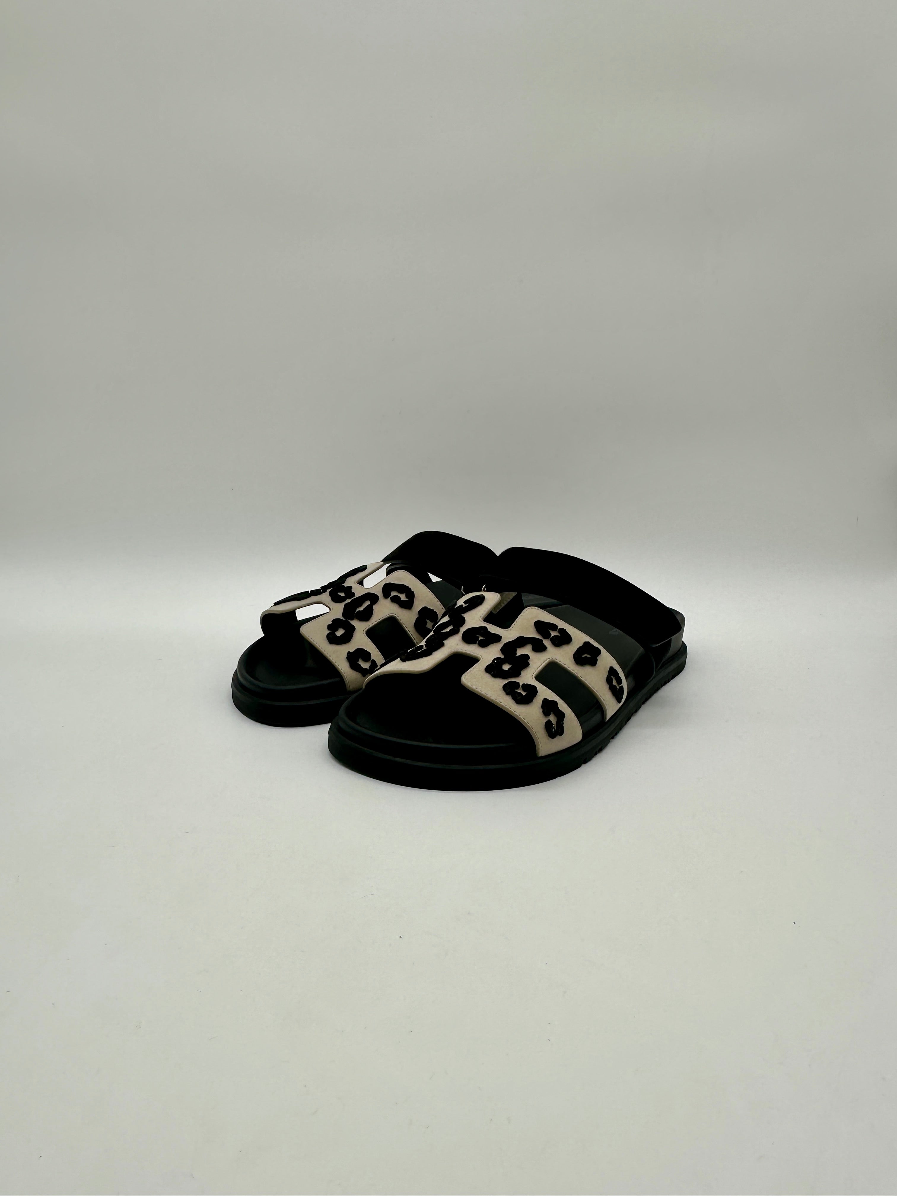 Hermès Chypre Sandal Beige Esquisse/Noir