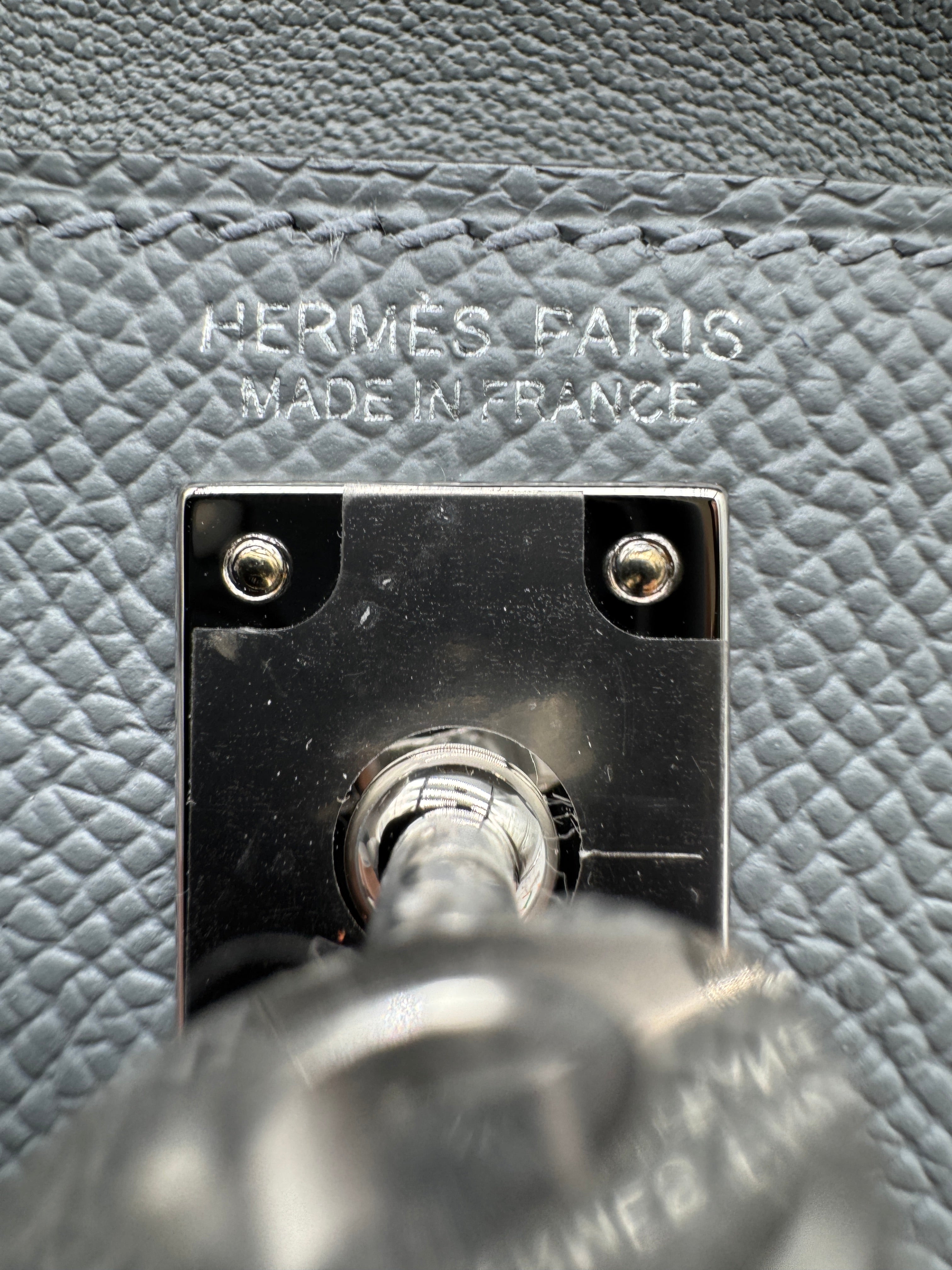 Hermès Kelly Desorde Gris pantine K stamp