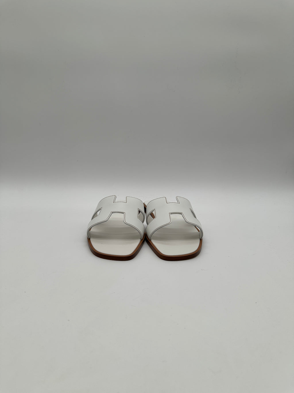 Hermès Oran Sandal Veau Box Blanc