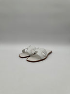 Hermès Oran Sandal Veau Box Blanc