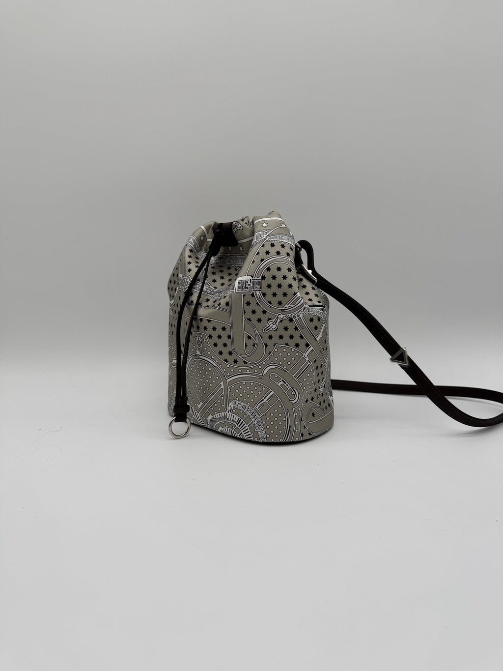 Hermès Lassoie Hermès bag Silk - Swift Gris Perle - Moka Palladium Hardware