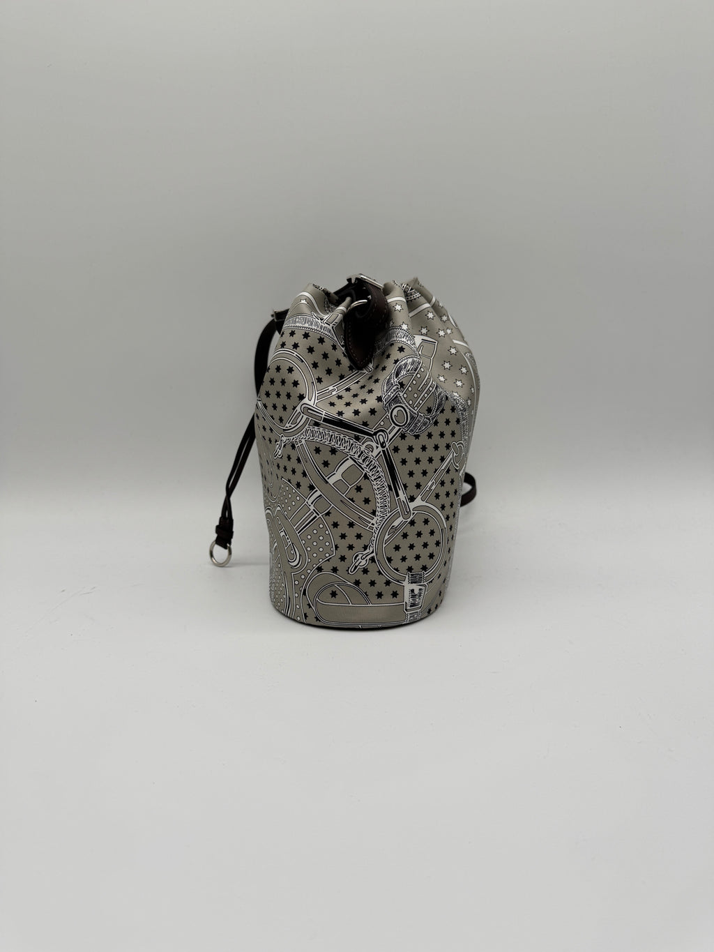Hermès Lassoie Hermès bag Silk - Swift Gris Perle - Moka Palladium Hardware