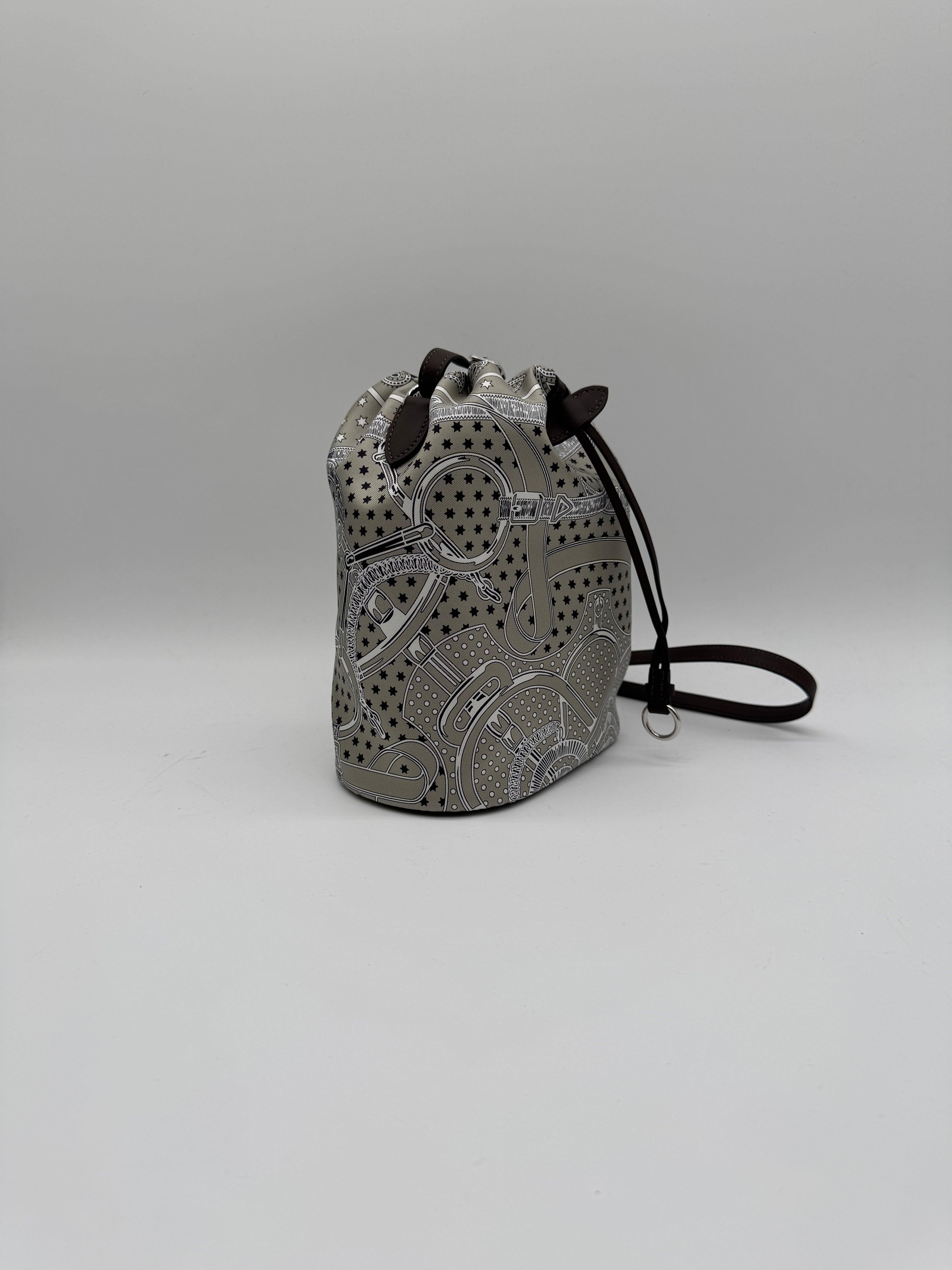 Hermès Lassoie Hermès bag Silk - Swift Gris Perle - Moka Palladium Hardware
