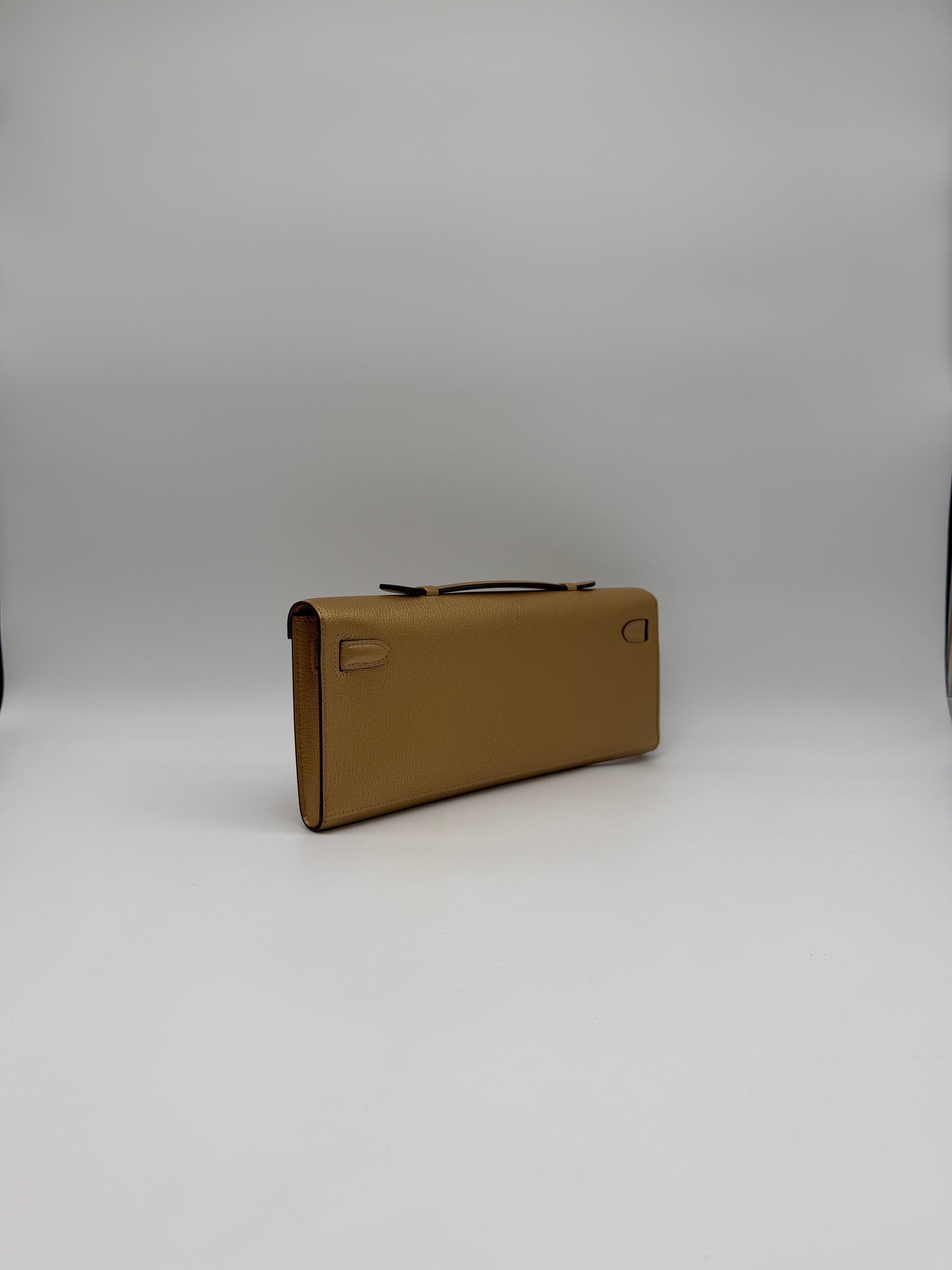 Hermès Kelly Cut Chamkilight Dore Chevre Permabrass Hardware