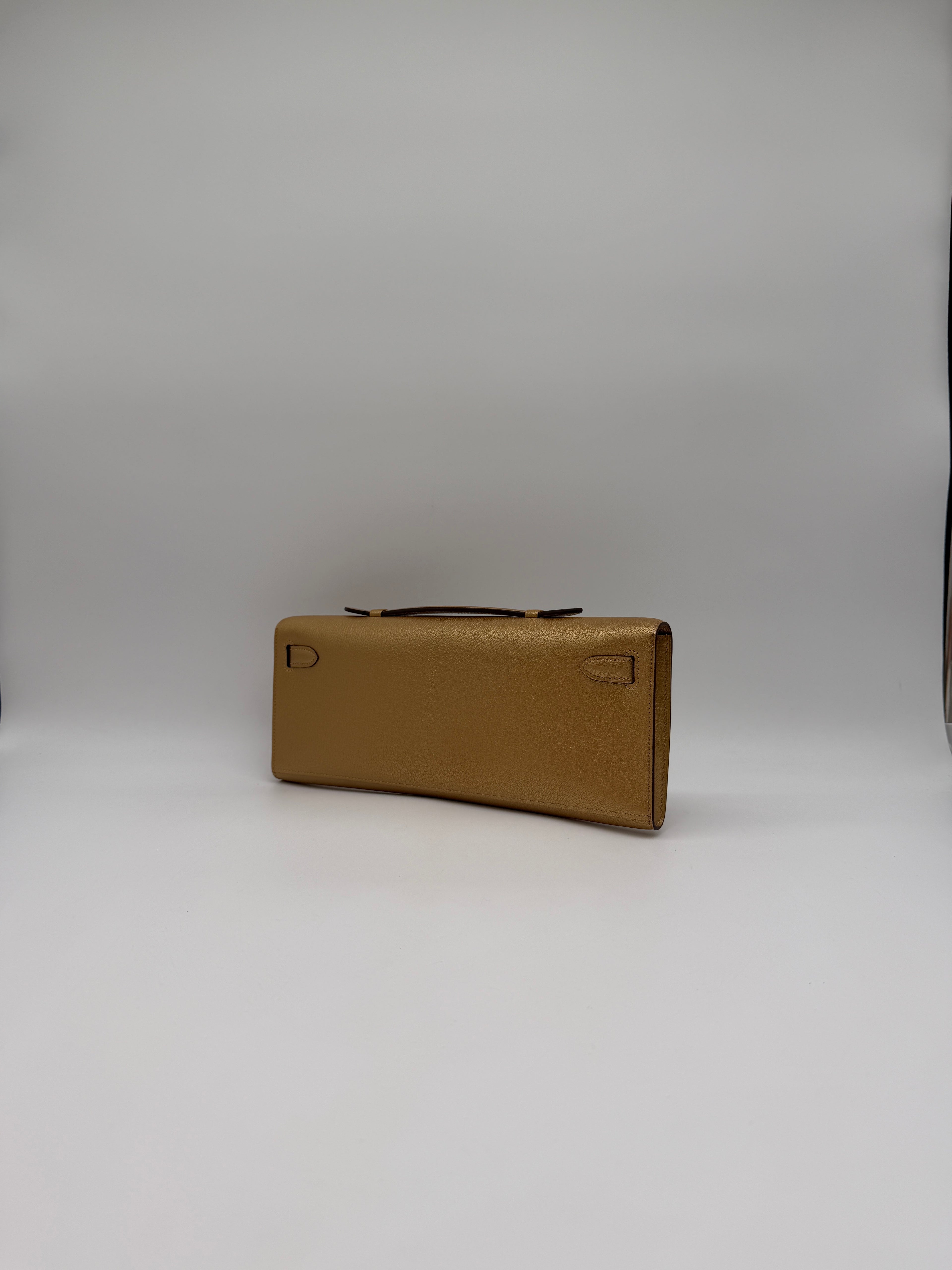 Hermès Kelly Cut Chamkilight Dore Chevre Permabrass Hardware