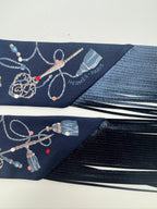 Hermès Les Cles a Pois Twilly Bleu marine - Gris Argent - Multicolour Leather
