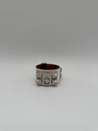 Hermès Collier de Chien Bracelet Himalaya Crocodile Blanc Palladium Hardware