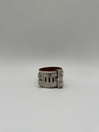Hermès Collier de Chien Bracelet Himalaya Crocodile Blanc Palladium Hardware