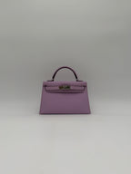 Hermès Mini Kelly Gui Mauve Palladium Hardware