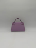 Hermès Mini Kelly Gui Mauve Palladium Hardware