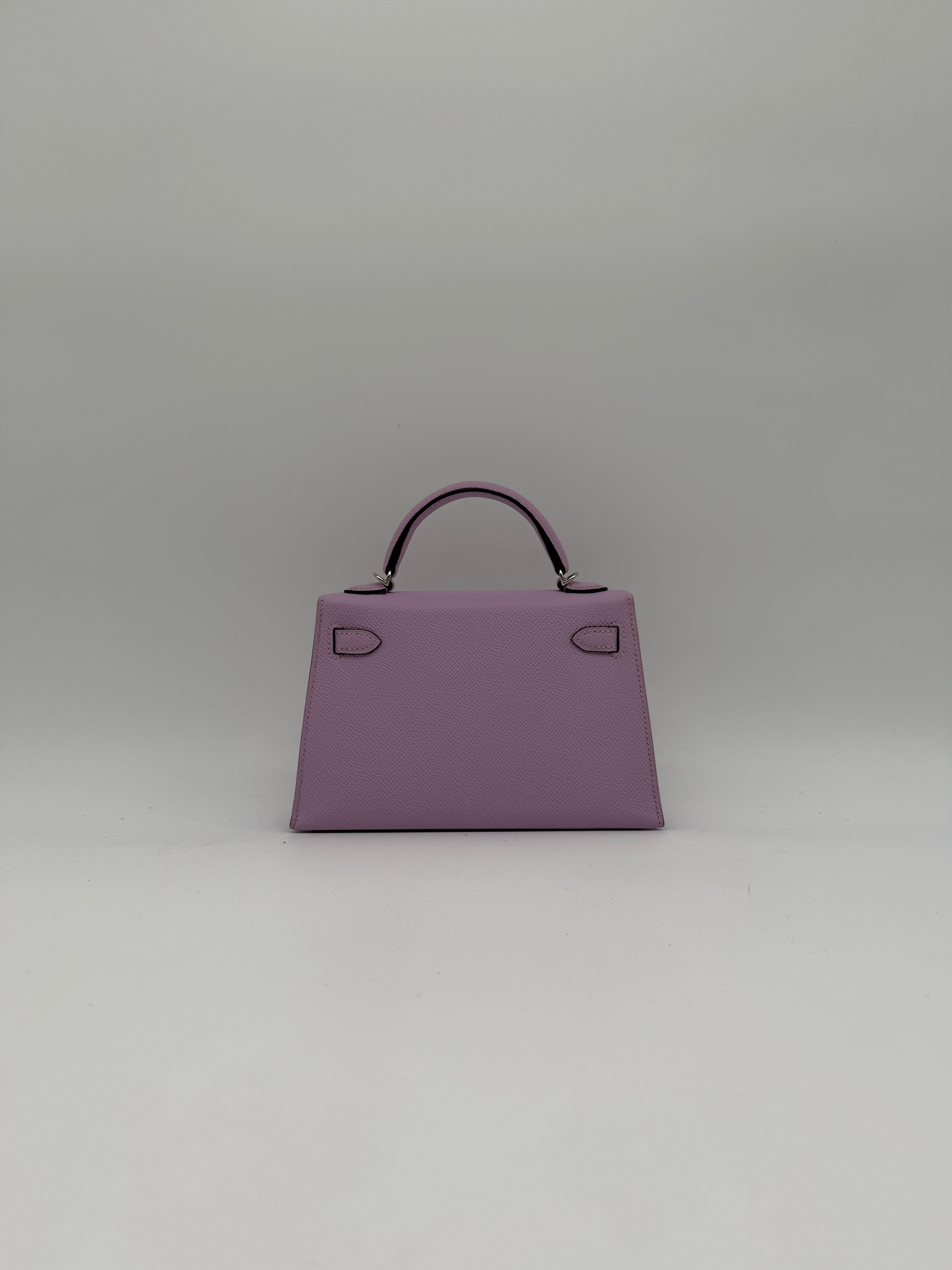 Hermès Mini Kelly Gui Mauve Palladium Hardware