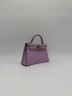 Hermès Mini Kelly Gui Mauve Palladium Hardware