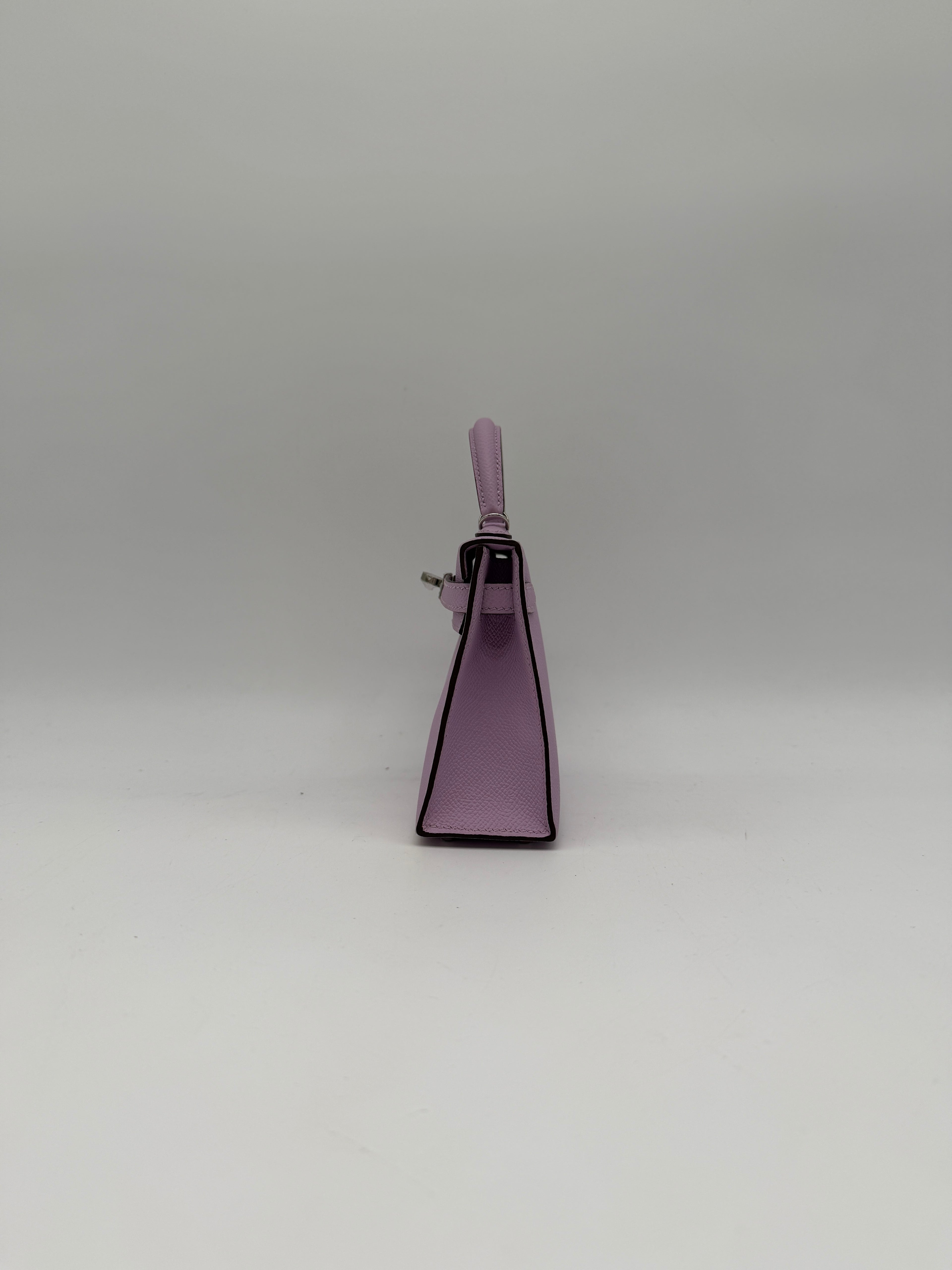 Hermès Mini Kelly Gui Mauve Palladium Hardware