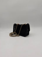 Chanel Coco Beach 2026 Mini Flapbag Black Mesh & Gold Tone Metal