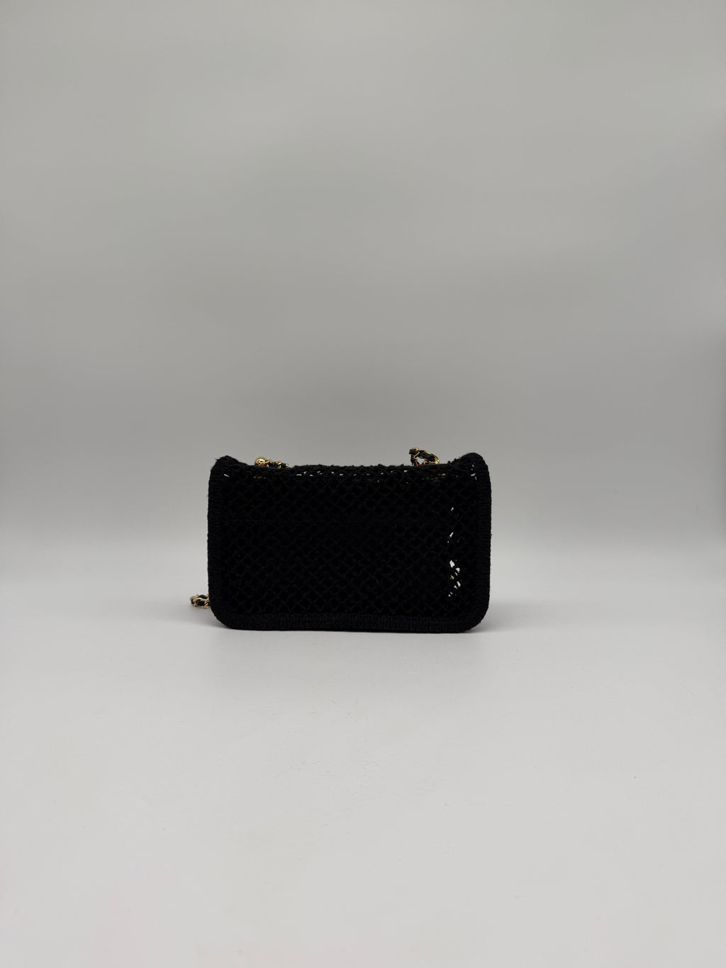 Chanel Coco Beach 2026 Mini Flapbag Black Mesh & Gold Tone Metal